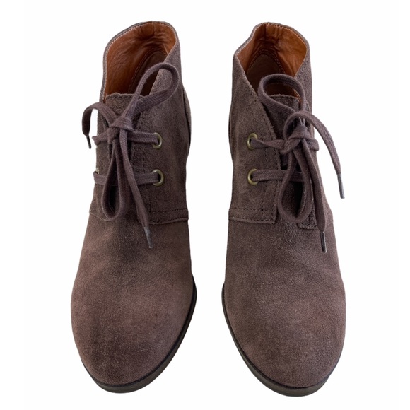 Lucky Brand Sway Suede Wedge Booties - Picture 4 of 14